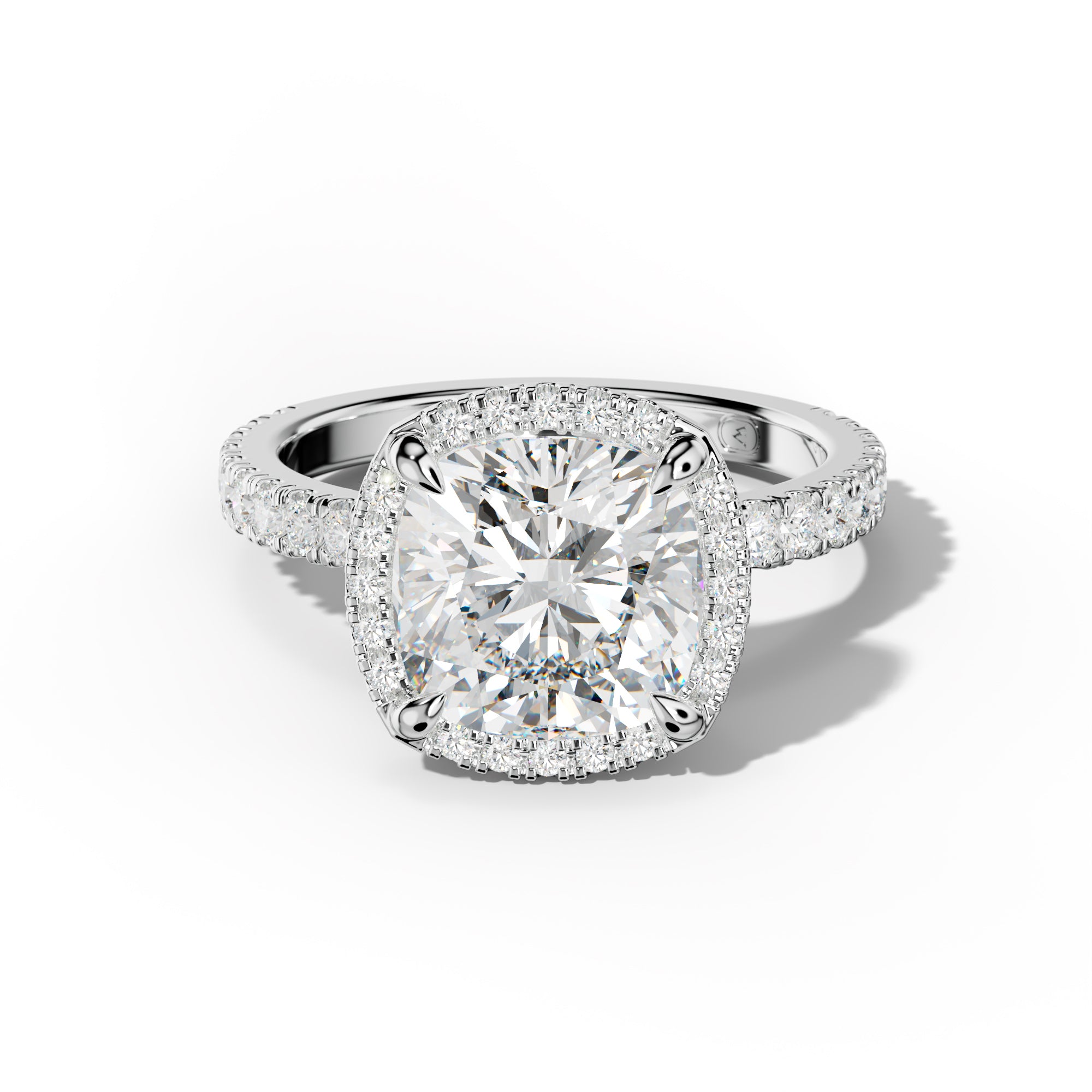 Violet Cushion Cut  Engagement Ring